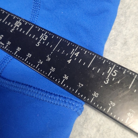 Lululemon Leggings Women's 8 Blue Yoga Mid Rise Workout Activewear Zip‎ Ankle - Picture 3 of 10